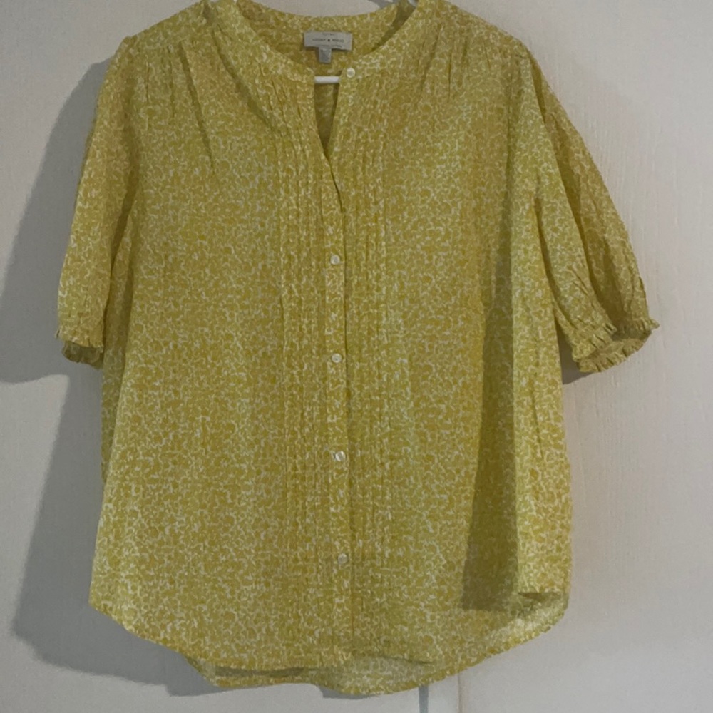 Yellow button up tunic